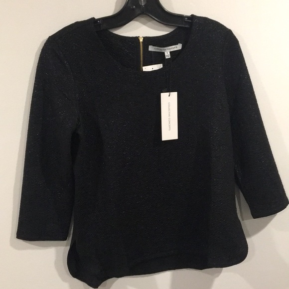 COLLECTIVE CONCEPTS Women’s Black Top Size Small - Picture 1 of 9